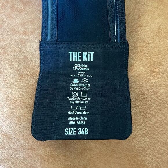 The Kit Undergarments Moulded Black Balconette Bra Size 34 B in Onyx with Bag - Picture 3 of 9